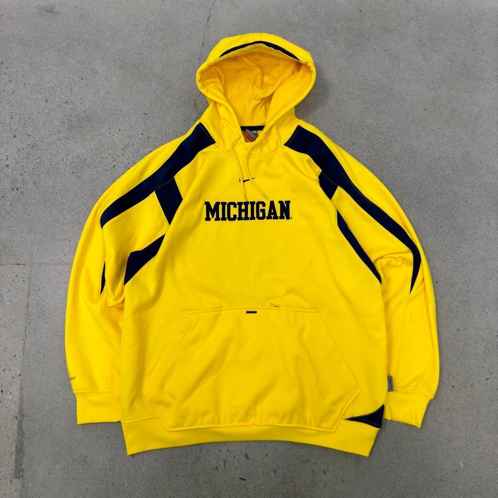 Vintage Y2K Nike Center Swoosh Michigan Wolverines Hoodie (Size M)
